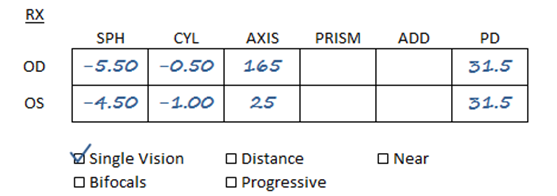 SV prescription sample 2