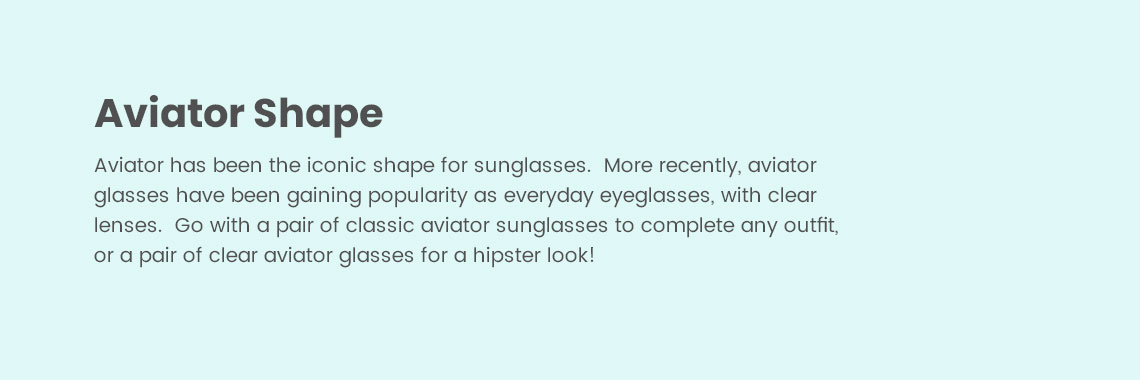 Aviator Shape Eyeglasses