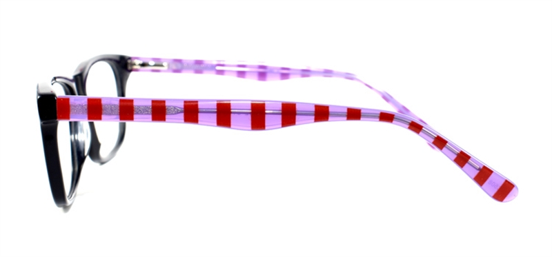 Glasses - DNA 8474 BLACK / RED STRIPES