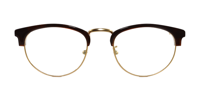 Picture of iLookGlasses OTTO - ANGE BROWN / GOLD - METAL,OVAL,FULL-RIM,fashion,office,everyday - prescription eyeglasses online Canada