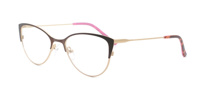 Picture of iLookGlasses OTTO - ADARA ESPRESSO - METAL,OVAL,FULL-RIM,fashion,office,everyday,CAT-EYE - prescription eyeglasses online Canada