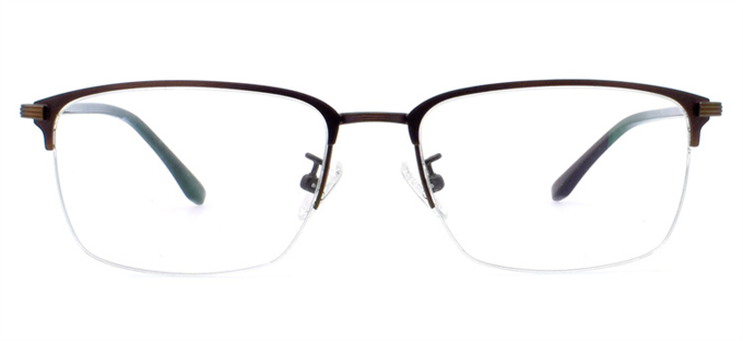 Picture of iLookGlasses MOMENTUM 6866 ESPRESSO - RECTANGLE,METAL,SEMI-RIM,fashion,office,everyday - prescription eyeglasses online Canada
