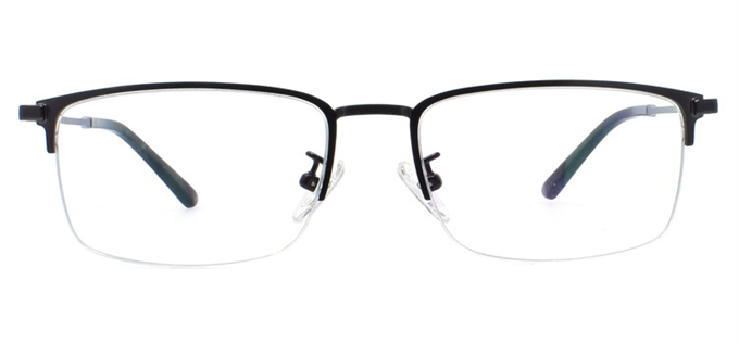 Picture of iLookGlasses MOMENTUM 6874 GREY - RECTANGLE,METAL,SEMI-RIM,fashion,office,everyday - prescription eyeglasses online Canada
