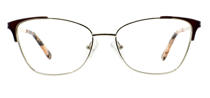 Picture of iLookGlasses OTTO BELLATRIX CHOCOLATE - METAL,OVAL,FULL-RIM,fashion,office,everyday,CAT-EYE - prescription eyeglasses online Canada