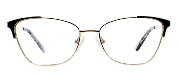 Picture of iLookGlasses OTTO BELLATRIX BLACK - METAL,OVAL,FULL-RIM,fashion,office,everyday,CAT-EYE - prescription eyeglasses online Canada