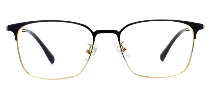 Picture of iLookGlasses MOMENTUM 6906 BLACK / GOLD - RECTANGLE,METAL,FULL-RIM,fashion,light weight,office,everyday - prescription eyeglasses online Canada