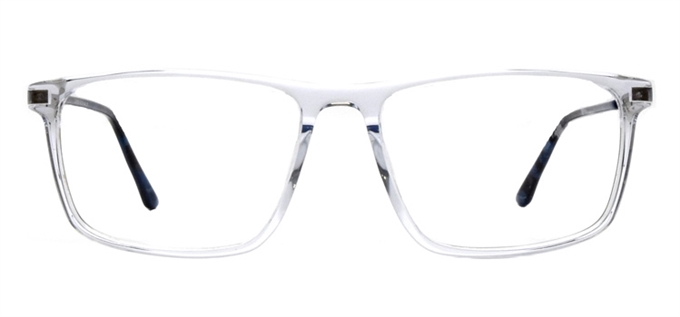 Picture of iLookGlasses DNA 9308 CLEAR / NAVY - PLASTIC,RECTANGLE,FULL-RIM,fashion,light weight,office,everyday - prescription eyeglasses online Canada