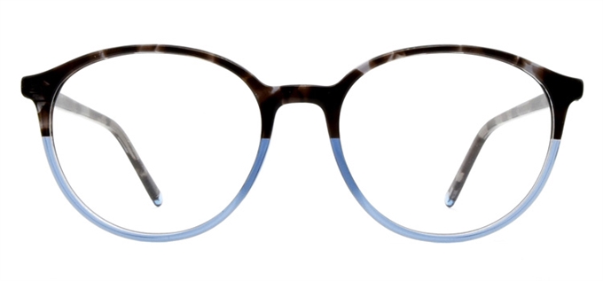 Picture of iLookGlasses DNA 9452 DEEP TAUPE / BLUE - PLASTIC,OVAL,ROUND,FULL-RIM,fashion,office,everyday - prescription eyeglasses online Canada