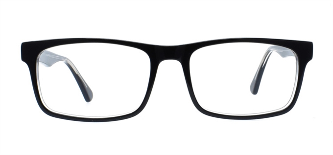 Picture of iLookGlasses DNA 7480 GLOSSY BLACK - PLASTIC,RECTANGLE,FULL-RIM,fashion,office,everyday - prescription eyeglasses online Canada