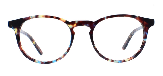 Picture of iLookGlasses DNA 8620 BROWN / BLUE - PLASTIC,OVAL,ROUND,FULL-RIM,fashion,office,retro,everyday - prescription eyeglasses online Canada