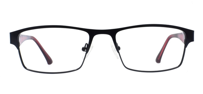 Picture of iLookGlasses MOMENTUM 6497 BLACK / RED - RECTANGLE,METAL,FULL-RIM,fashion,office,sporty,everyday - prescription eyeglasses online Canada