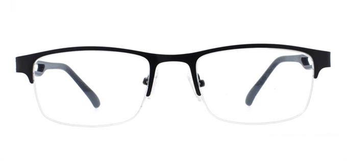 Picture of iLookGlasses MOMENTUM 6761 GREY - RECTANGLE,METAL,SEMI-RIM,fashion,office,everyday - prescription eyeglasses online Canada