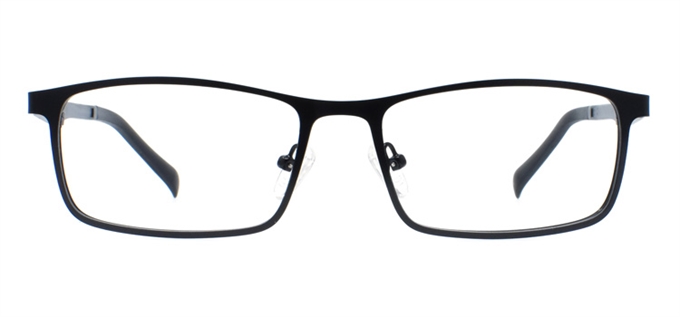 Picture of iLookGlasses OTTO - HECTOR BLACK - RECTANGLE,METAL,FULL-RIM,fashion,office,everyday - prescription eyeglasses online Canada