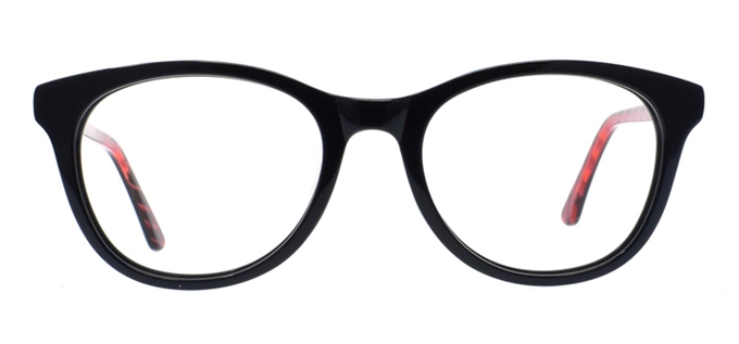 Picture of iLookGlasses DNA 8871 BLACK / LAVA - PLASTIC,OVAL,FULL-RIM,fashion,office,everyday - prescription eyeglasses online Canada