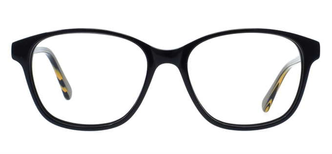 Picture of iLookGlasses DNA 8872 BLACK / SQUASH - PLASTIC,OVAL,FULL-RIM,fashion,office,everyday - prescription eyeglasses online Canada