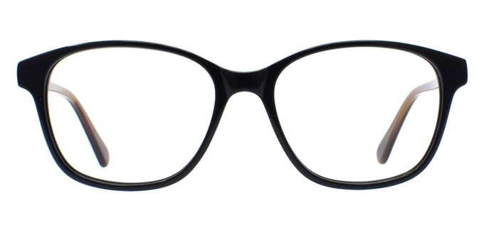Picture of iLookGlasses DNA 8872 BLACK / BROWN - PLASTIC,OVAL,FULL-RIM,fashion,office,everyday - prescription eyeglasses online Canada