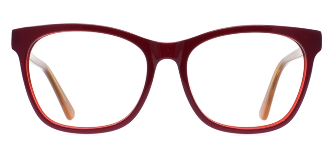 Picture of iLookGlasses DNA 8812 BLOODY ORANGE - PLASTIC,OVAL,FULL-RIM,fashion,office,everyday - prescription eyeglasses online Canada