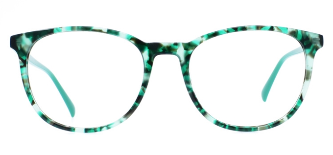 Picture of iLookGlasses DNA 8951 GREEN - PLASTIC,OVAL,FULL-RIM,fashion,office,retro,everyday - prescription eyeglasses online Canada