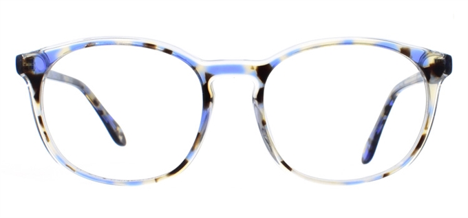 Picture of iLookGlasses DNA 9092 BLUE MARBLE - PLASTIC,OVAL,ROUND,FULL-RIM,fashion,office,everyday - prescription eyeglasses online Canada