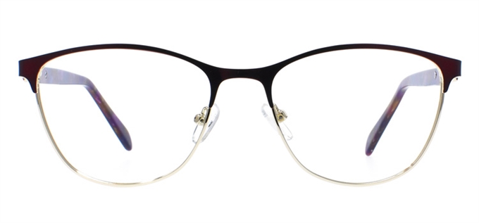 Picture of iLookGlasses OTTO - CHRISTIANA BURGUNDY - METAL,OVAL,FULL-RIM,fashion,office,everyday - prescription eyeglasses online Canada
