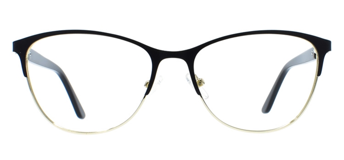 Picture of iLookGlasses OTTO - TRICIA BLACK - METAL,OVAL,FULL-RIM,fashion,office,everyday - prescription eyeglasses online Canada
