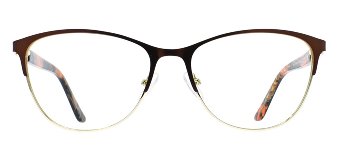 Picture of iLookGlasses OTTO - TRICIA CHOCOLATE - METAL,OVAL,FULL-RIM,fashion,office,everyday - prescription eyeglasses online Canada