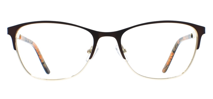 Picture of iLookGlasses MOMENTUM 6690 BROWN - RECTANGLE,METAL,OVAL,FULL-RIM,fashion,office,everyday - prescription eyeglasses online Canada