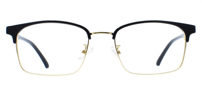 Picture of iLookGlasses MOMENTUM 5706 BLACK / GOLD - RECTANGLE,METAL,OVAL,FULL-RIM,fashion,office,everyday - prescription eyeglasses online Canada