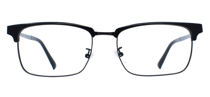 Picture of iLookGlasses MOMENTUM 6713 BLACK / SILVER - RECTANGLE,METAL,FULL-RIM,fashion,office,everyday - prescription eyeglasses online Canada