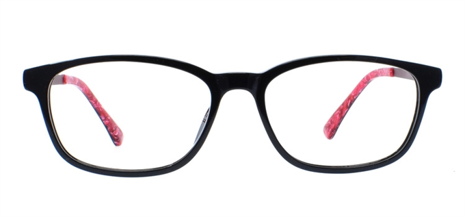Picture of iLookGlasses DNA 7614 BLACK / SILVER - PLASTIC,OVAL,ROUND,FULL-RIM,fashion,office,everyday - prescription eyeglasses online Canada