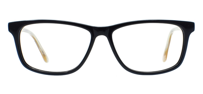 Picture of iLookGlasses DNA 8083 BLACK / TAN - PLASTIC,RECTANGLE,FULL-RIM,fashion,office,everyday - prescription eyeglasses online Canada