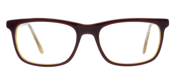 Picture of iLookGlasses DNA 8094 BROWN / TAN - PLASTIC,OVAL,FULL-RIM,fashion,office,everyday - prescription eyeglasses online Canada