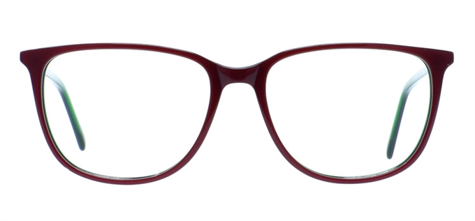 Picture of iLookGlasses DNA 8279 BURGUNDY / GREEN - PLASTIC,OVAL,FULL-RIM,fashion,office,everyday - prescription eyeglasses online Canada