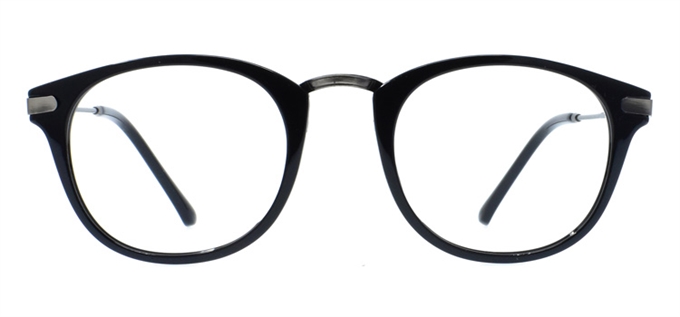 Picture of iLookGlasses DNA 8324 BLACK - PLASTIC,OVAL,FULL-RIM,fashion,light weight,office,everyday - prescription eyeglasses online Canada