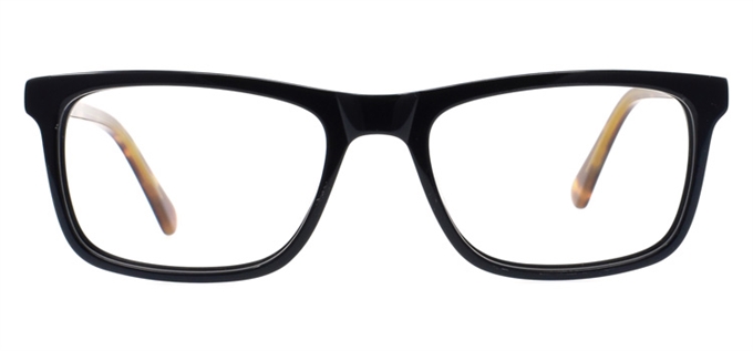 Picture of iLookGlasses DNA 8483 BLACK / BROWN - PLASTIC,RECTANGLE,FULL-RIM,fashion,office,everyday - prescription eyeglasses online Canada