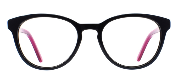 Picture of iLookGlasses DNA 8501 BLACK / MAGENTA - PLASTIC,OVAL,ROUND,FULL-RIM,fashion,office,everyday - prescription eyeglasses online Canada