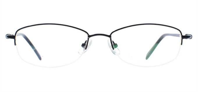 Picture of iLookGlasses OTTO - BEATRIX BLACK - METAL,OVAL,SEMI-RIM,fashion,office,everyday - prescription eyeglasses online Canada