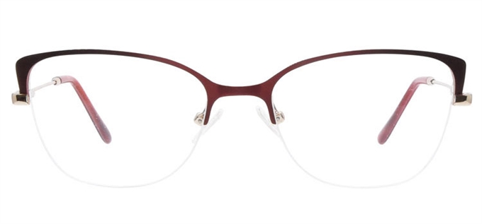 Picture of iLookGlasses OTTO KIARA RED - METAL,OVAL,fashion,office,everyday,CAT-EYE - prescription eyeglasses online Canada