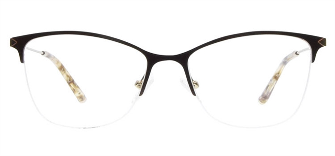 Picture of iLookGlasses OTTO AMELIE BROWN - RECTANGLE,METAL,OVAL,SEMI-RIM,fashion,office,everyday,CAT-EYE - prescription eyeglasses online Canada