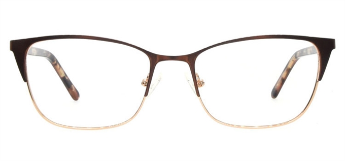 Picture of iLookGlasses OTTO RAYA BROWN - RECTANGLE,METAL,OVAL,FULL-RIM,fashion,office,everyday - prescription eyeglasses online Canada