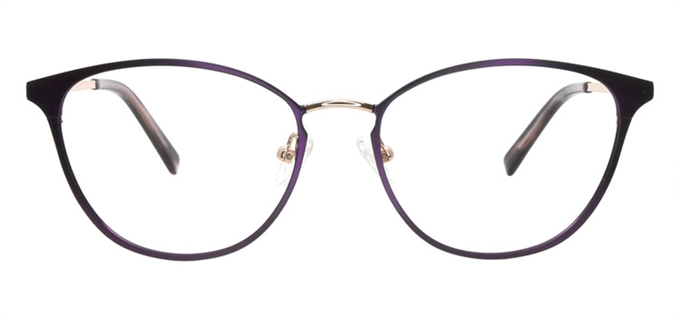 Picture of iLookGlasses OTTO SOLEIL PURPLE - METAL,OVAL,FULL-RIM,fashion,office,everyday - prescription eyeglasses online Canada