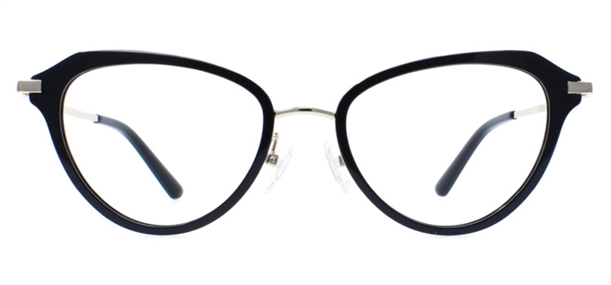 Picture of iLookGlasses DNA 9517 BLACK - PLASTIC,OVAL,FULL-RIM,fashion,office,retro,everyday,CAT-EYE - prescription eyeglasses online Canada