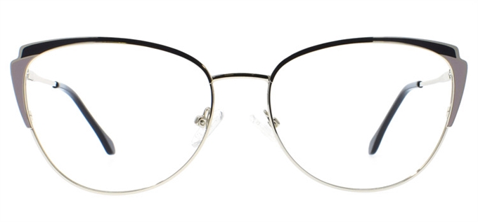 Picture of iLookGlasses OTTO GHISLAINE NUDE - METAL,OVAL,FULL-RIM,fashion,office,retro,everyday,CAT-EYE - prescription eyeglasses online Canada