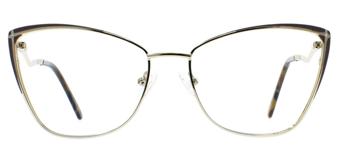 Picture of iLookGlasses OTTO GLORIANN BROWN - METAL,OVAL,FULL-RIM,fashion,office,everyday,CAT-EYE - prescription eyeglasses online Canada