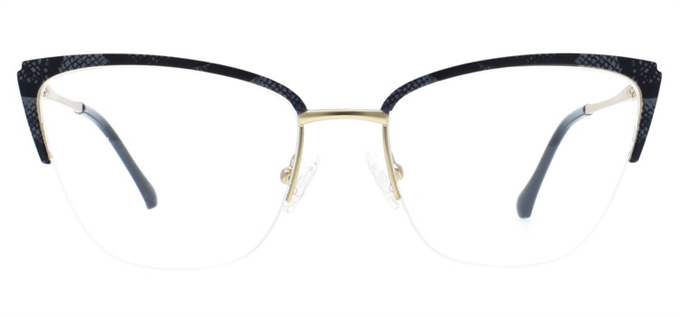 Picture of iLookGlasses OTTO ILARIA GREY - METAL,OVAL,SEMI-RIM,fashion,office,everyday,CAT-EYE - prescription eyeglasses online Canada