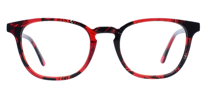 Picture of iLookGlasses DNA 9705 RED - PLASTIC,OVAL,FULL-RIM,fashion,office,everyday - prescription eyeglasses online Canada