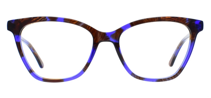 Picture of iLookGlasses DNA 9725 BROWN / INDIGO - PLASTIC,RECTANGLE,OVAL,FULL-RIM,fashion,office,everyday,CAT-EYE - prescription eyeglasses online Canada