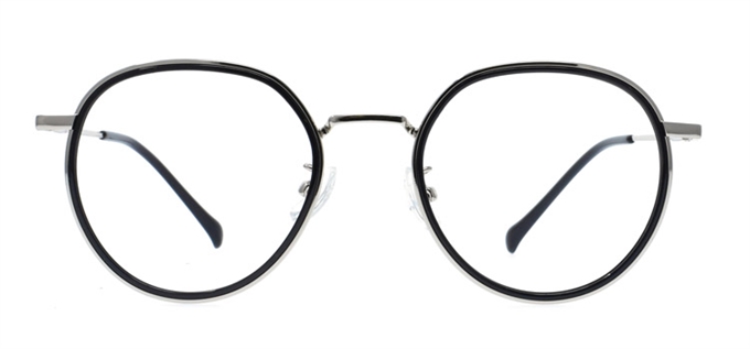 Picture of iLookGlasses OTTO MAIK BLACK - METAL,OVAL,ROUND,FULL-RIM,fashion,classic,office,retro,everyday - prescription eyeglasses online Canada