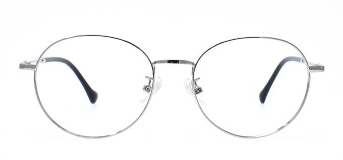 Picture of iLookGlasses OTTO MERRICK SILVER - METAL,OVAL,FULL-RIM,fashion,classic,light weight,office,retro,everyday,CAT-EYE - prescription eyeglasses online Canada