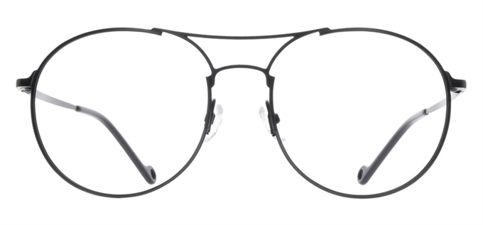 Picture of iLookGlasses OTTO KANSAS BLACK - METAL,OVAL,ROUND,FULL-RIM,fashion,office,retro,everyday - prescription eyeglasses online Canada